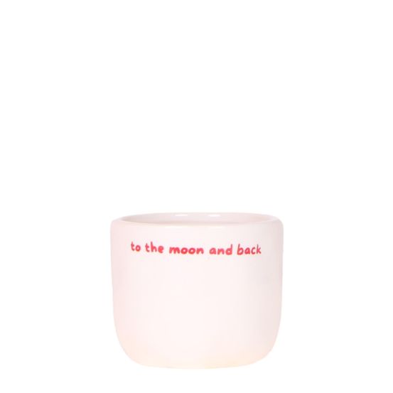 Cache-pot céramique « to the moon and back » - message tendre à offrir - pot de 6cm