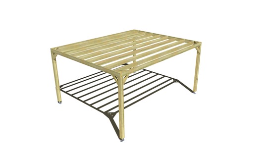 Pergola bois • 5m x 4m • indépendante • sens largeur • livraison comprise