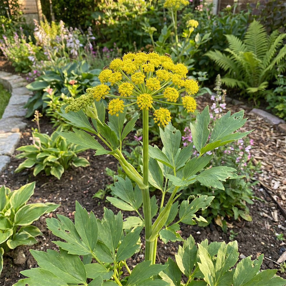 Lot de 6 - levisticum officinale - livèche - h. 10-20 cm - p. Ø 9 cm