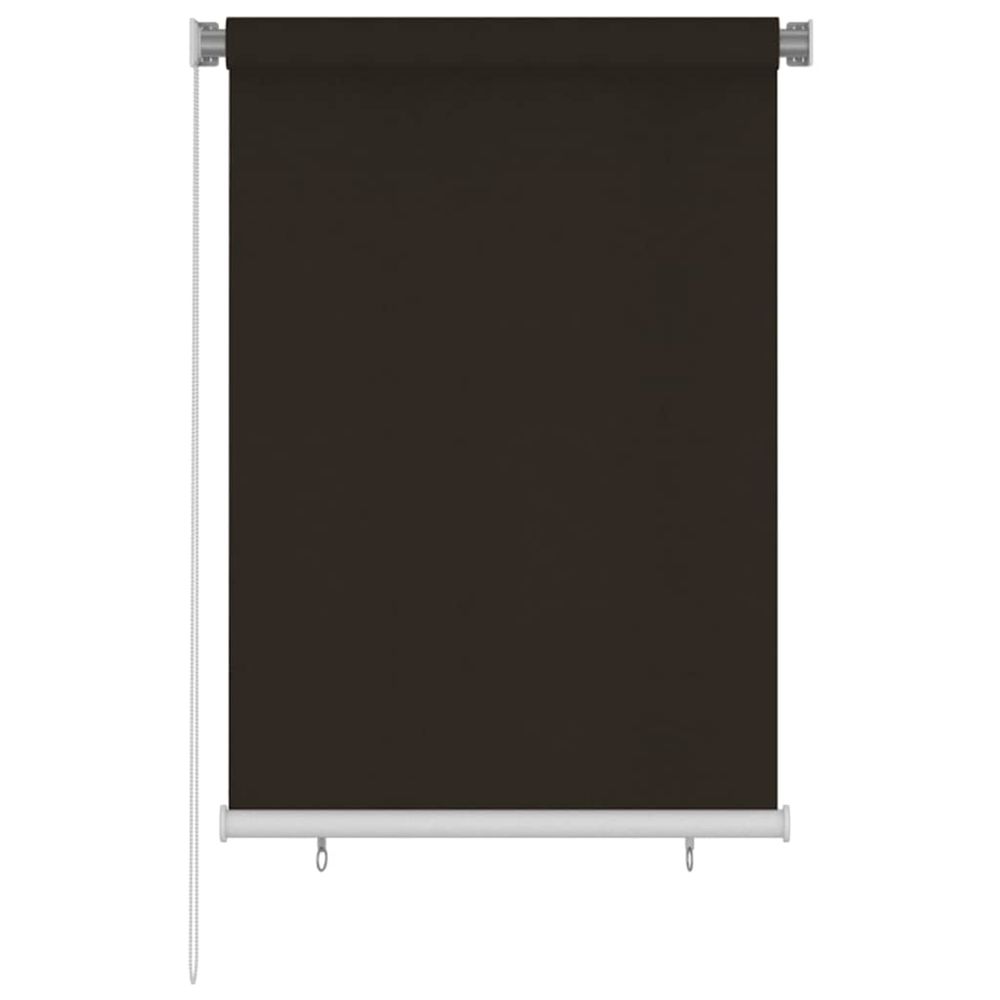 Store roulant d'extérieur 105 (l) x 140 (h) cm marron hdpe