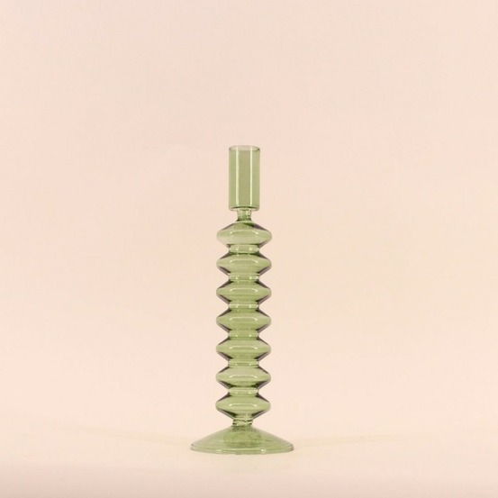 Bougeoir perles en verre 24cm, severina