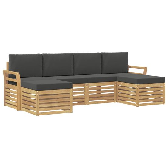 Ensemble de canapés d'extérieur 6 pc blanc et anthracite