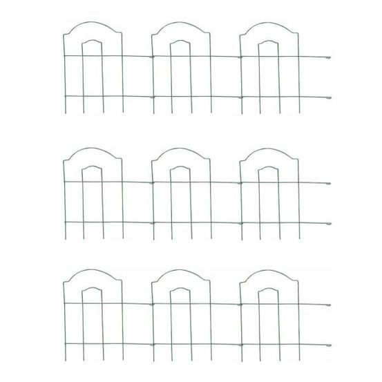 Bordure de jardin en métal lawn 3m lot de 9