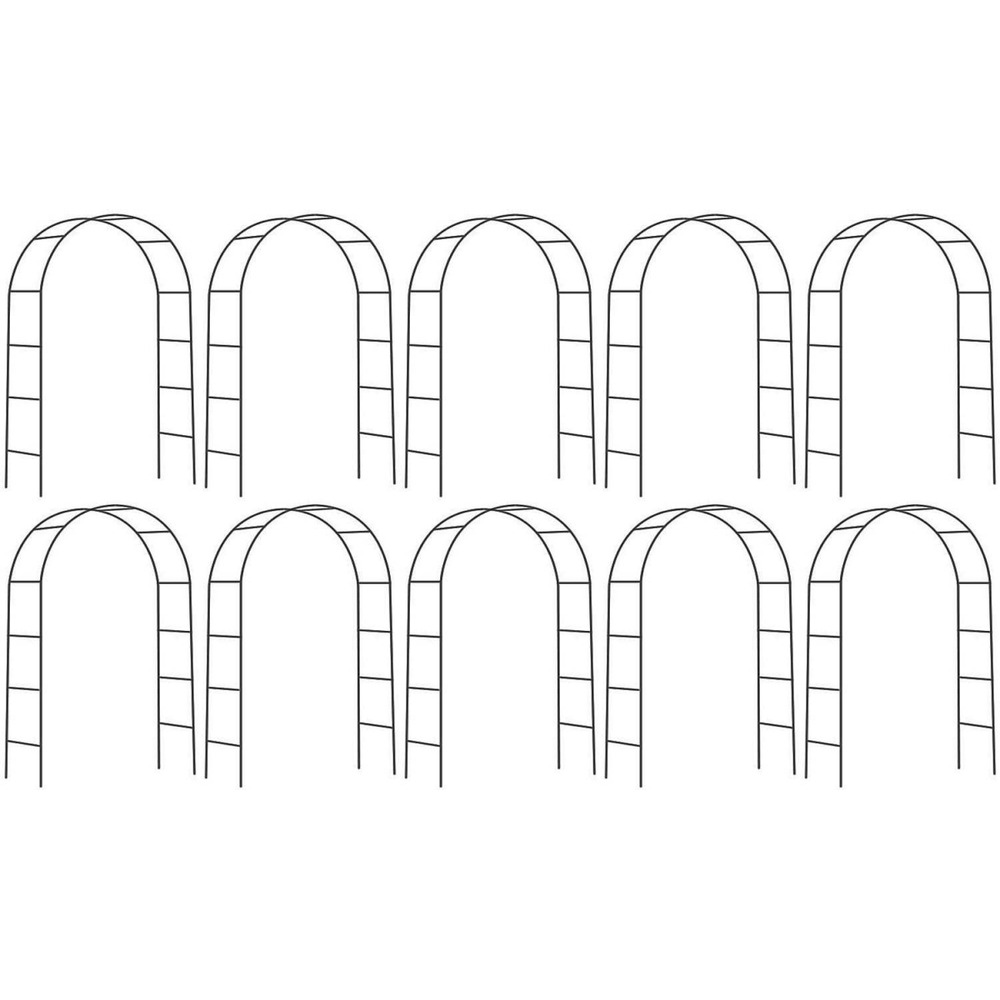 Arche déco en fer noir atea lot de 10