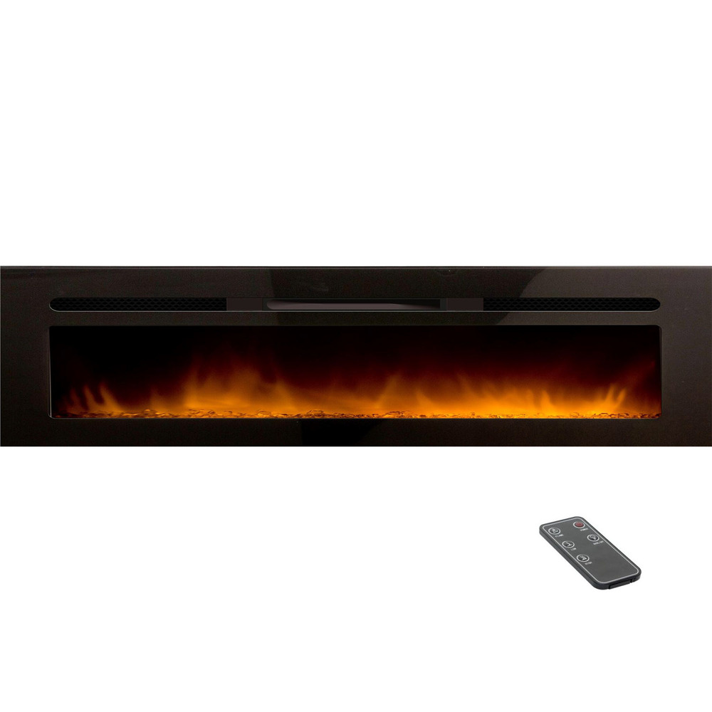 Cheminée électrique encastrable 180cm noir - elysee 5xl