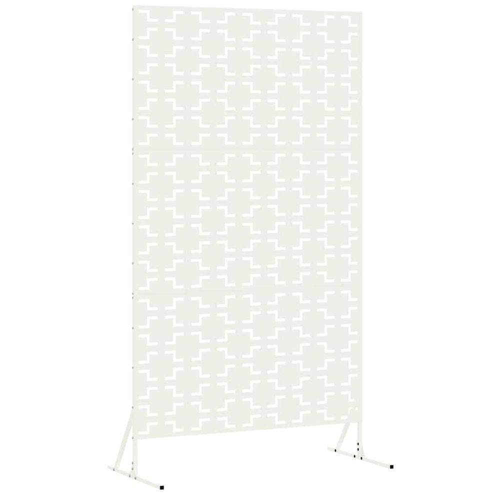 Écran de confidentialité 100 x 50 x 180 cm acier blanc