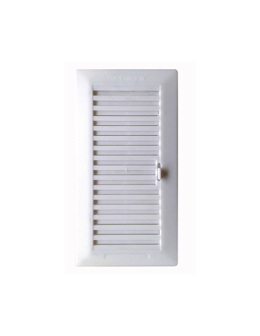 Grille d'encastrement réglable 13.3x26cm abs + cadre abs blanc (g)