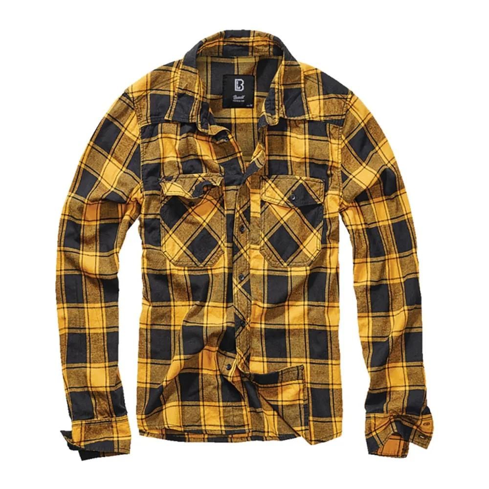 Chemise à carreaux brandit® - jaune et noire - homme