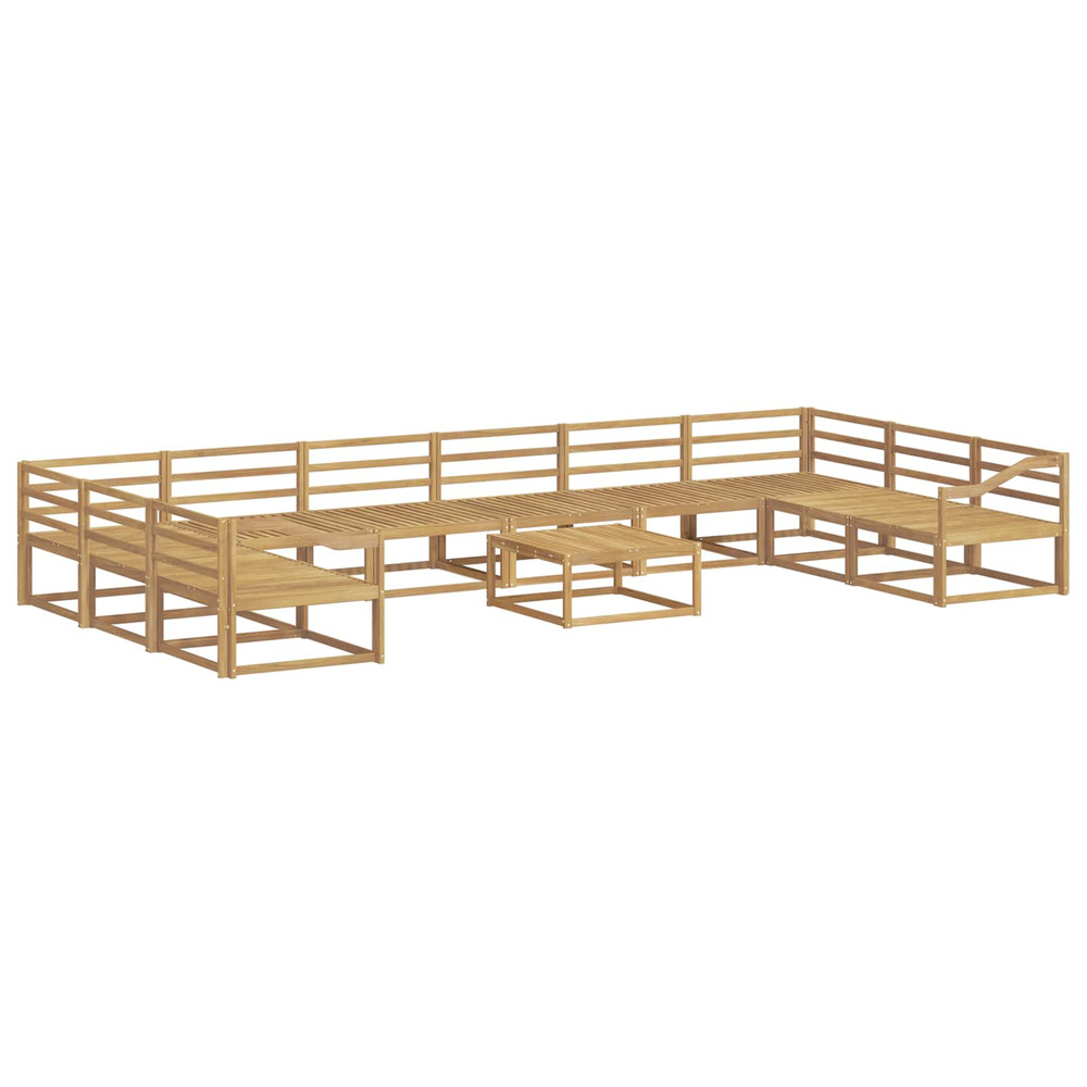 Ensemble de canapés d'extérieur 11 pcs blanc