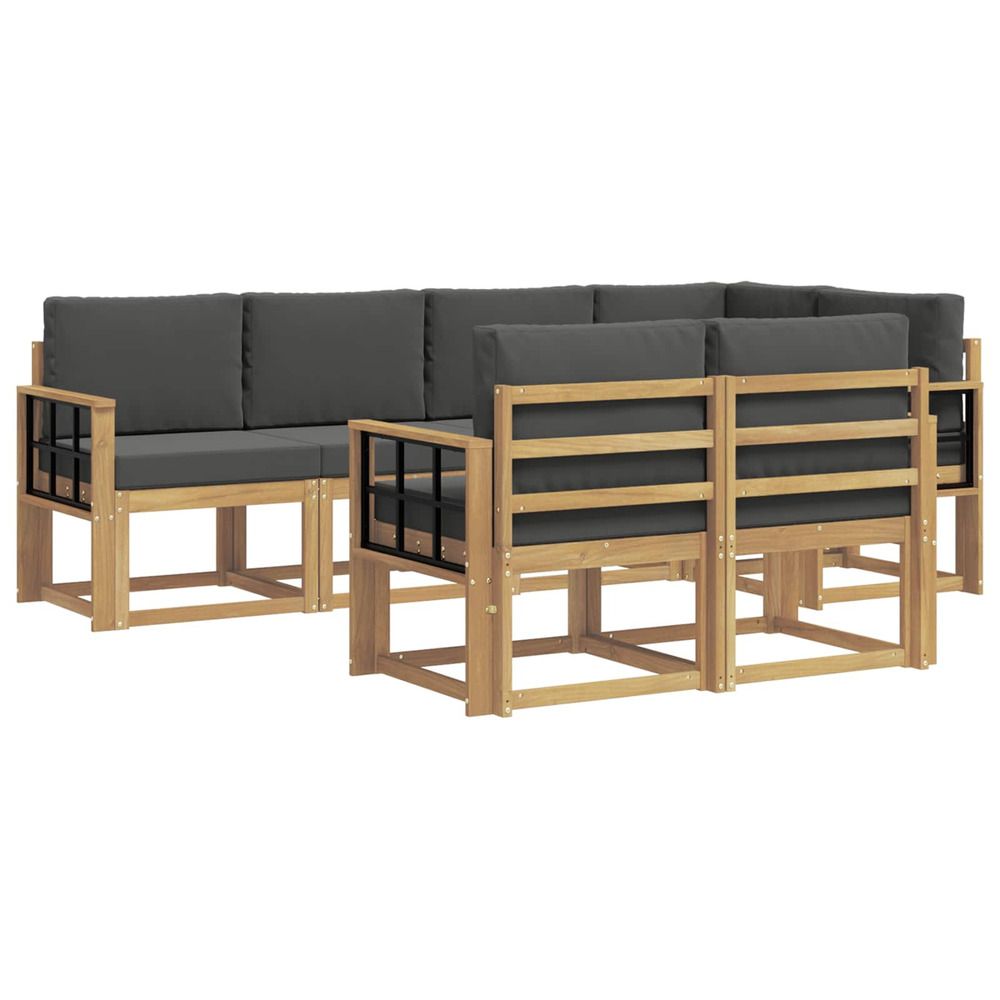 Ensemble de canapés d'extérieur 7 pc blanc et anthracite