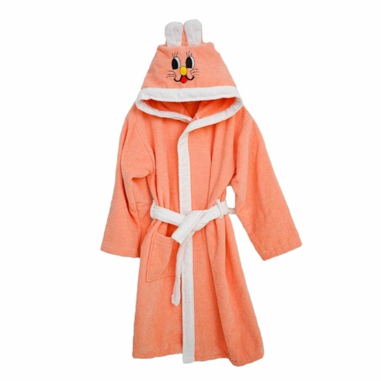 Peignoir éponge enfant 1-2 ans - orange