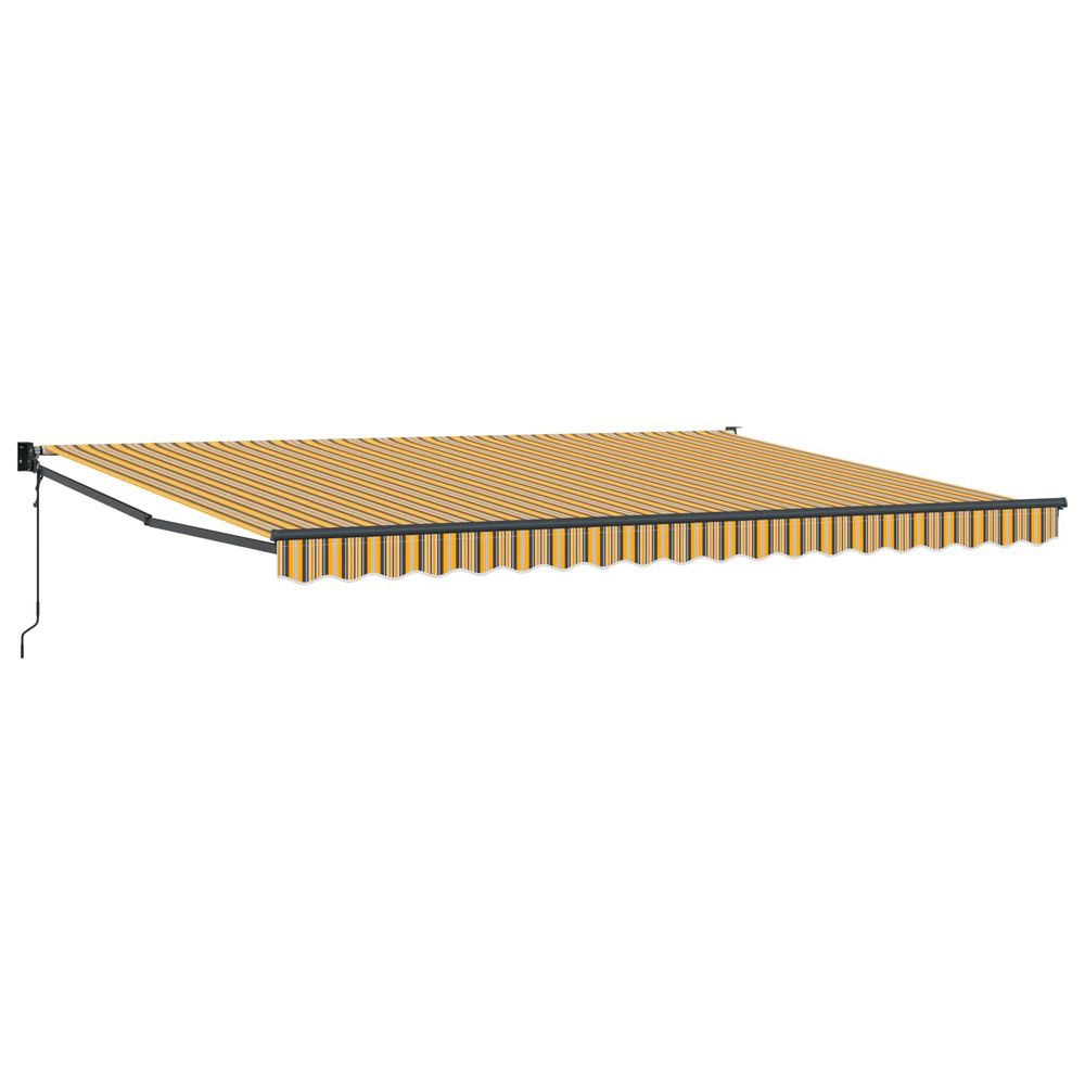 Auvent rétractable multicolore 450 × 300 cm polyester et métal
