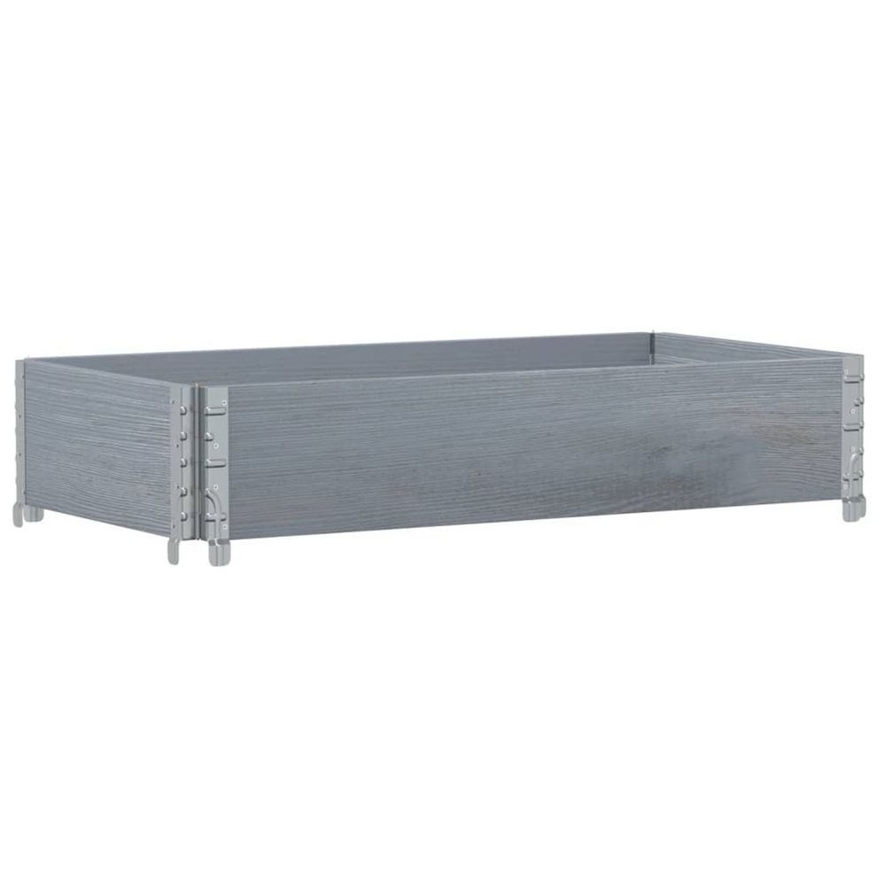 Jardinière d'extérieur gris 100x50 cm bois massif de pin