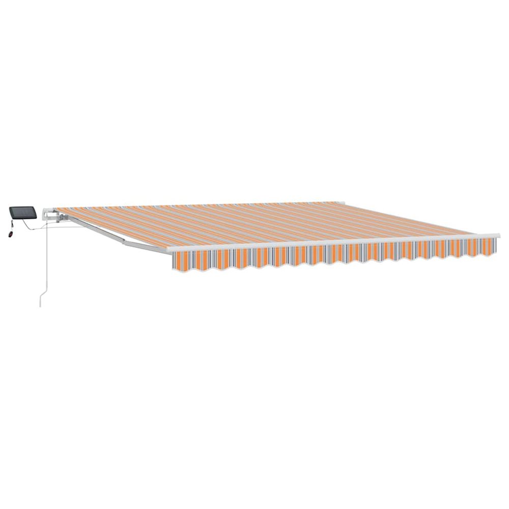 Auvent rétractable multicolore 400 × 300 cm tissu et aluminium