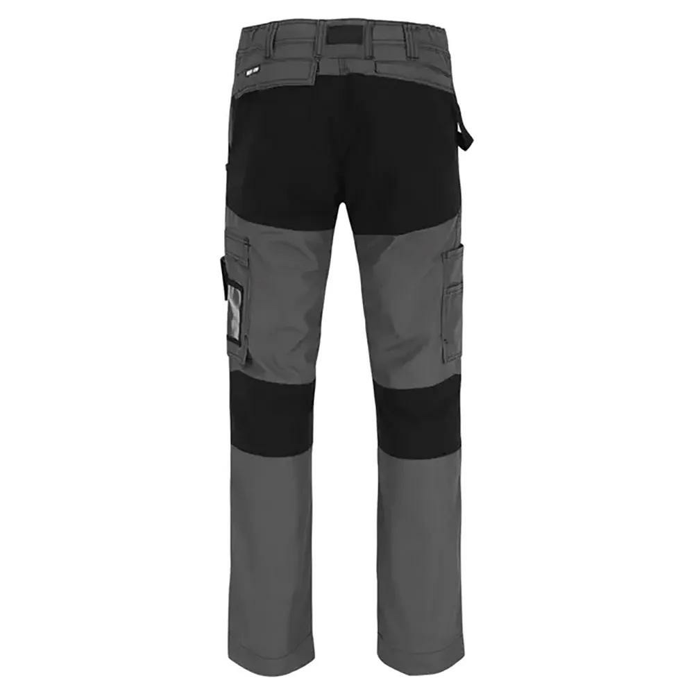 Pantalon de travail homme hector herock® - poches multiples - extensible 4 directions - noir/charbon
