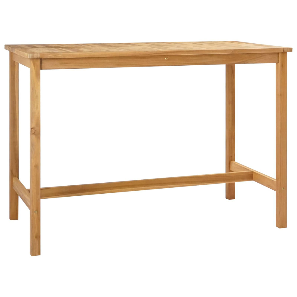 Table de bar naturel 150 x 75 x 105 cm bois de teck massif