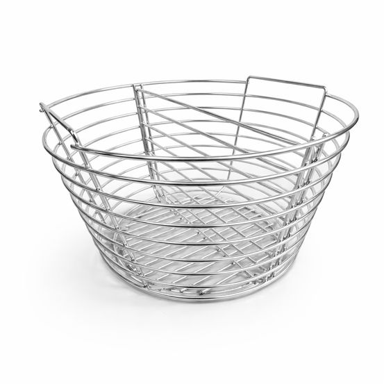 Panier à charbon de bois en acier inoxydable patton pour barbecue kamado 22