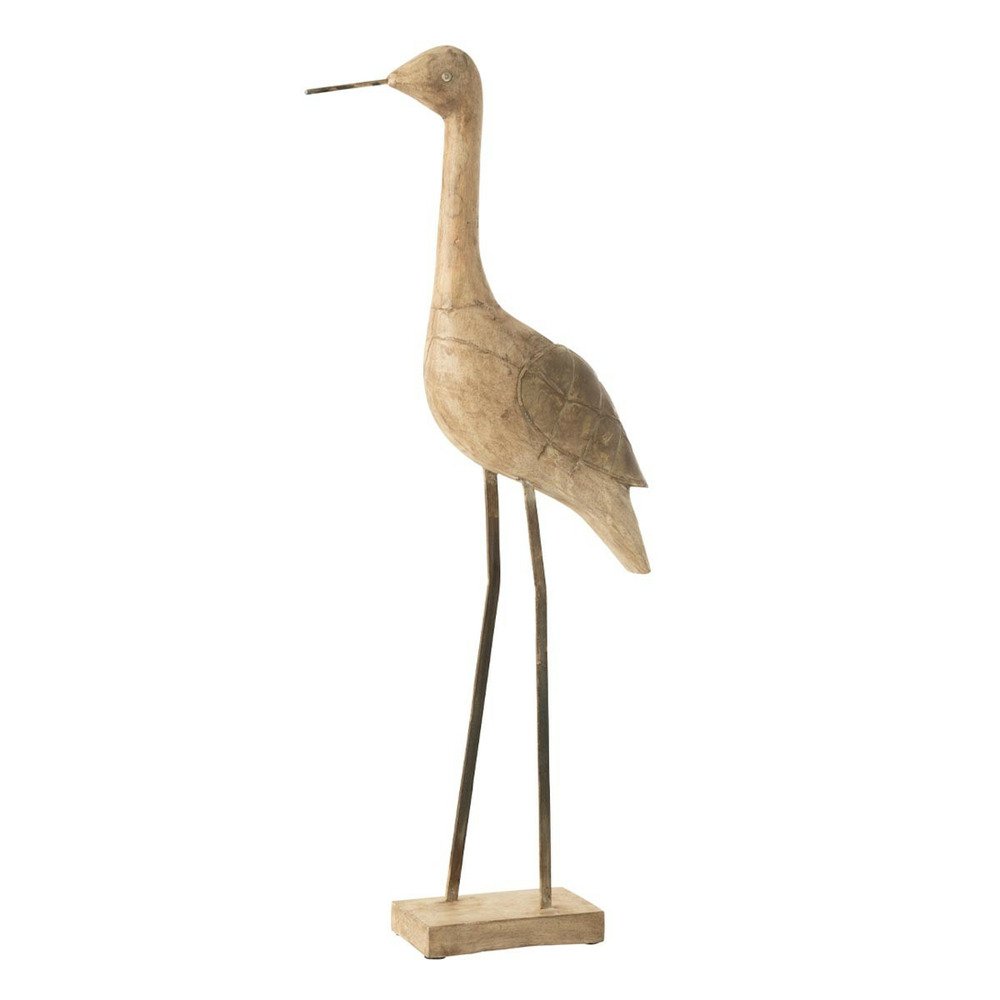 Statue déco oiseau en bois 