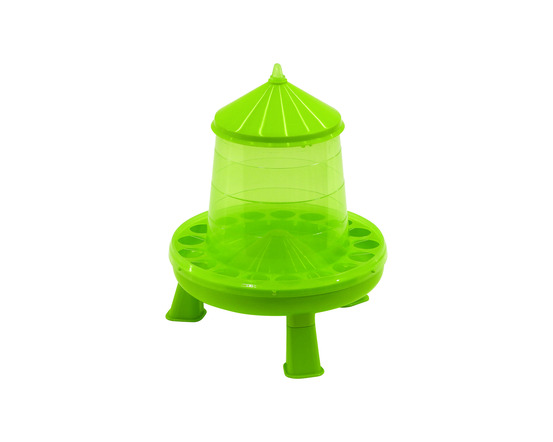 Mangeoire plastique sur pieds poules 4 kg • mangeoire volailles
