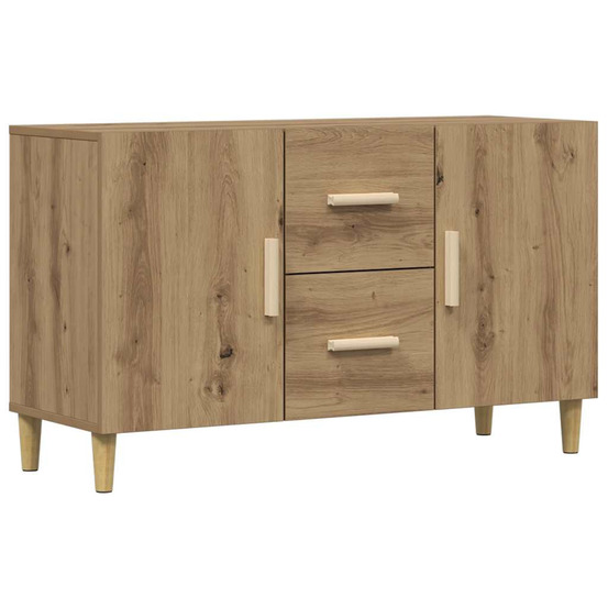 Buffet chêne artisanal 100x36x60 cm bois d'ingénierie