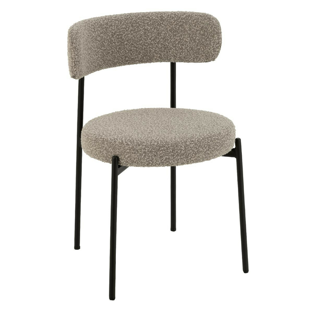 Chaise en tissu bouclé 