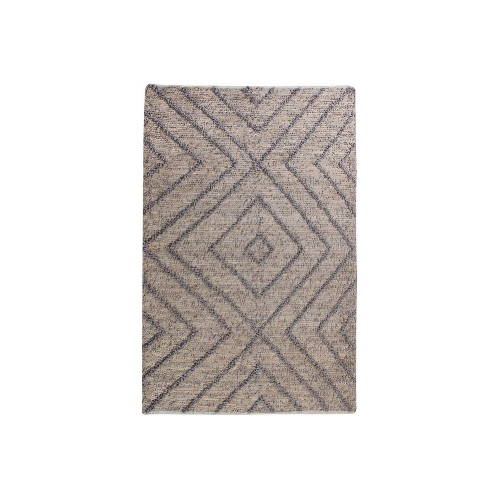 Tapis en jute grise worgan 90 x 60 cm