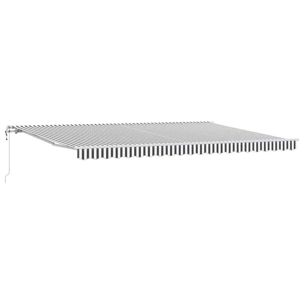 Auvent rétractable automatique anthracite et blanc 500x300 cm
