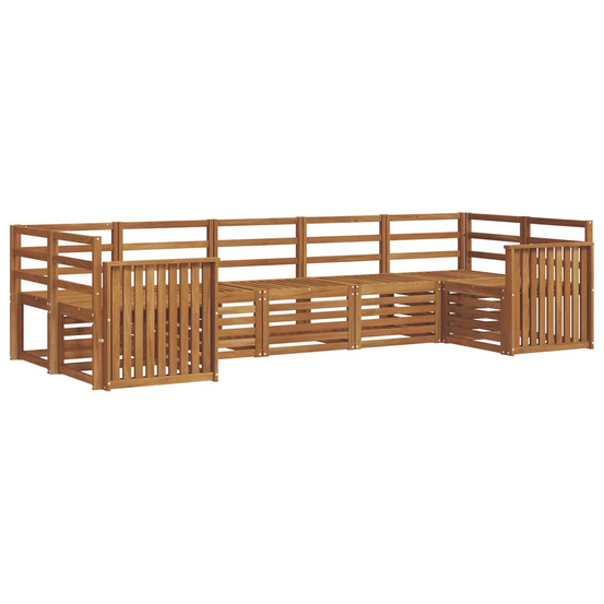 Ensembles de canapés 7 pcs naturel bois d'acacia massif