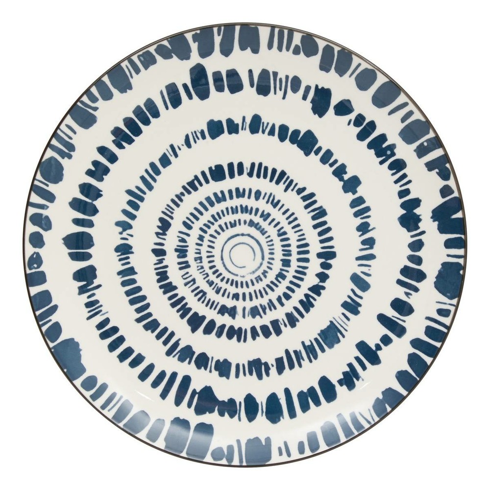 Lot de 6 assiette plate umami d26cm rayon bleu
