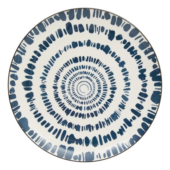 Lot de 6 assiette plate umami d26cm rayon bleu