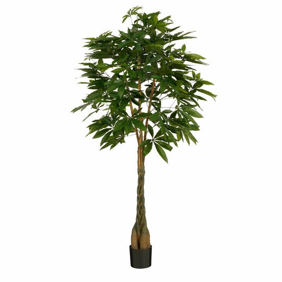 Mica decorations pachira plante artificielle - h150 x ø65 cm - vert