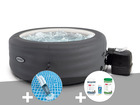 Kit spa gonflable  purespa access rond bulles 4 places + aspirateur + kit traite