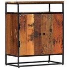 Buffet bahut armoire console meuble de rangement latérale 76 cm bois récupération massif et acier