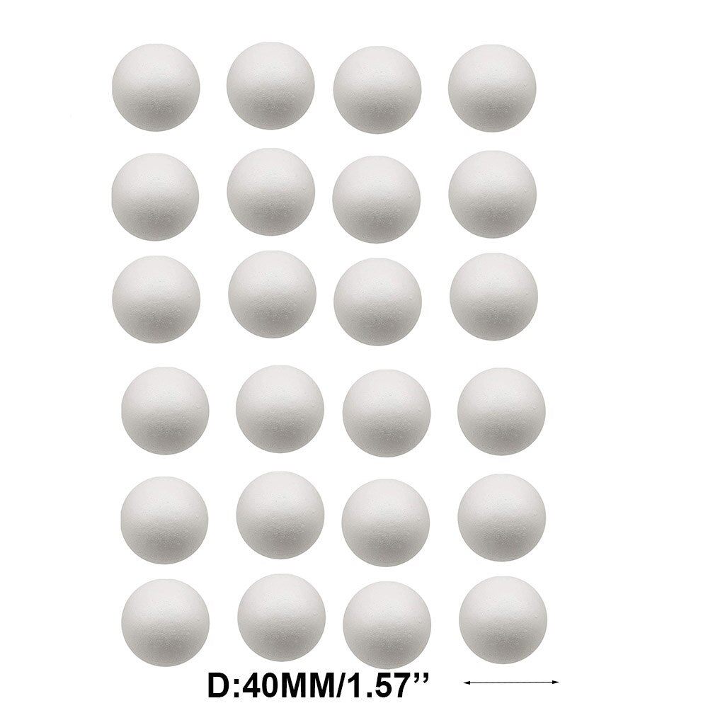 Boules de noël en polystyrène - 2,5 cm