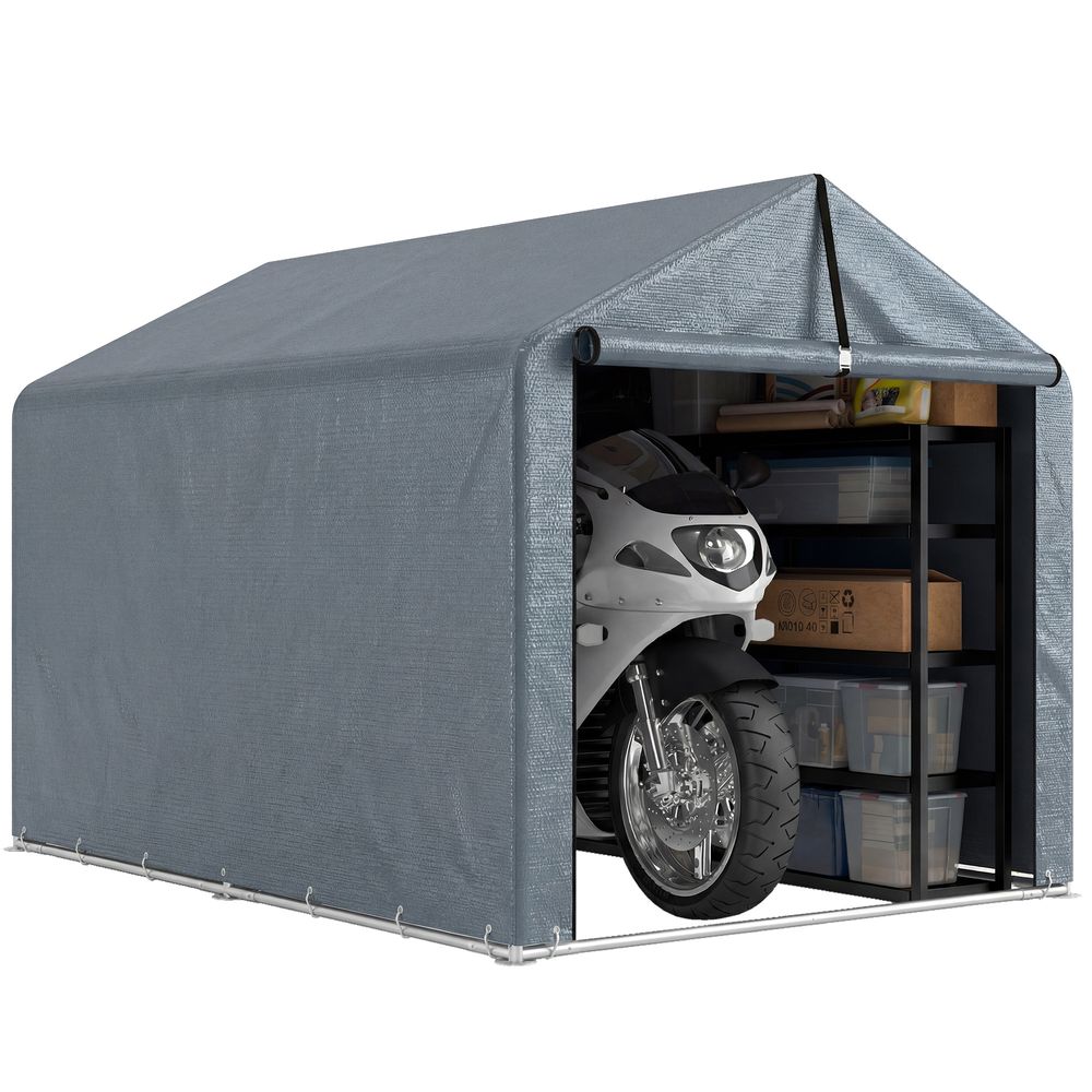 Tente de stockage pe gris foncé 2,2 x 1,6 m pour jardin protection étanche uv - comfortxl outdoor living
