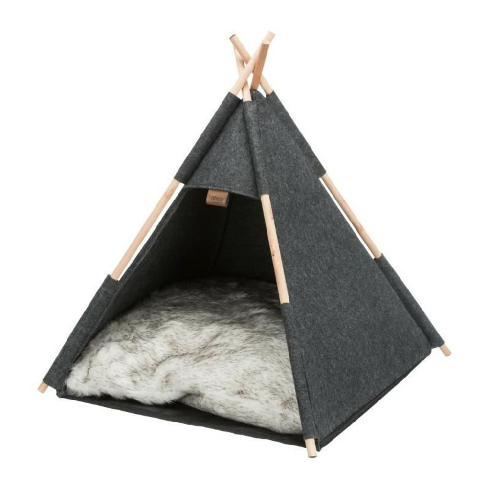Abri tipi trixie - feutre - 55 × 65 × 55 cm - anthracite