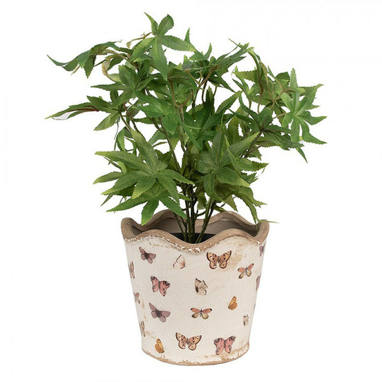 Pot de fleurs d'intérieur beige 16x13cm