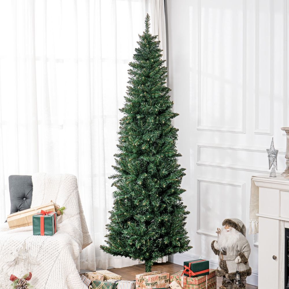 Sapin de noël artificiel en plastique vert 210 cm