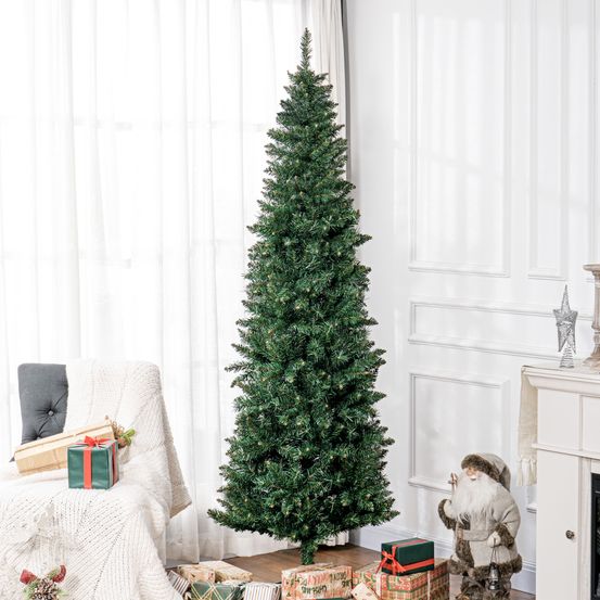 Sapin de noël artificiel en plastique vert 210 cm