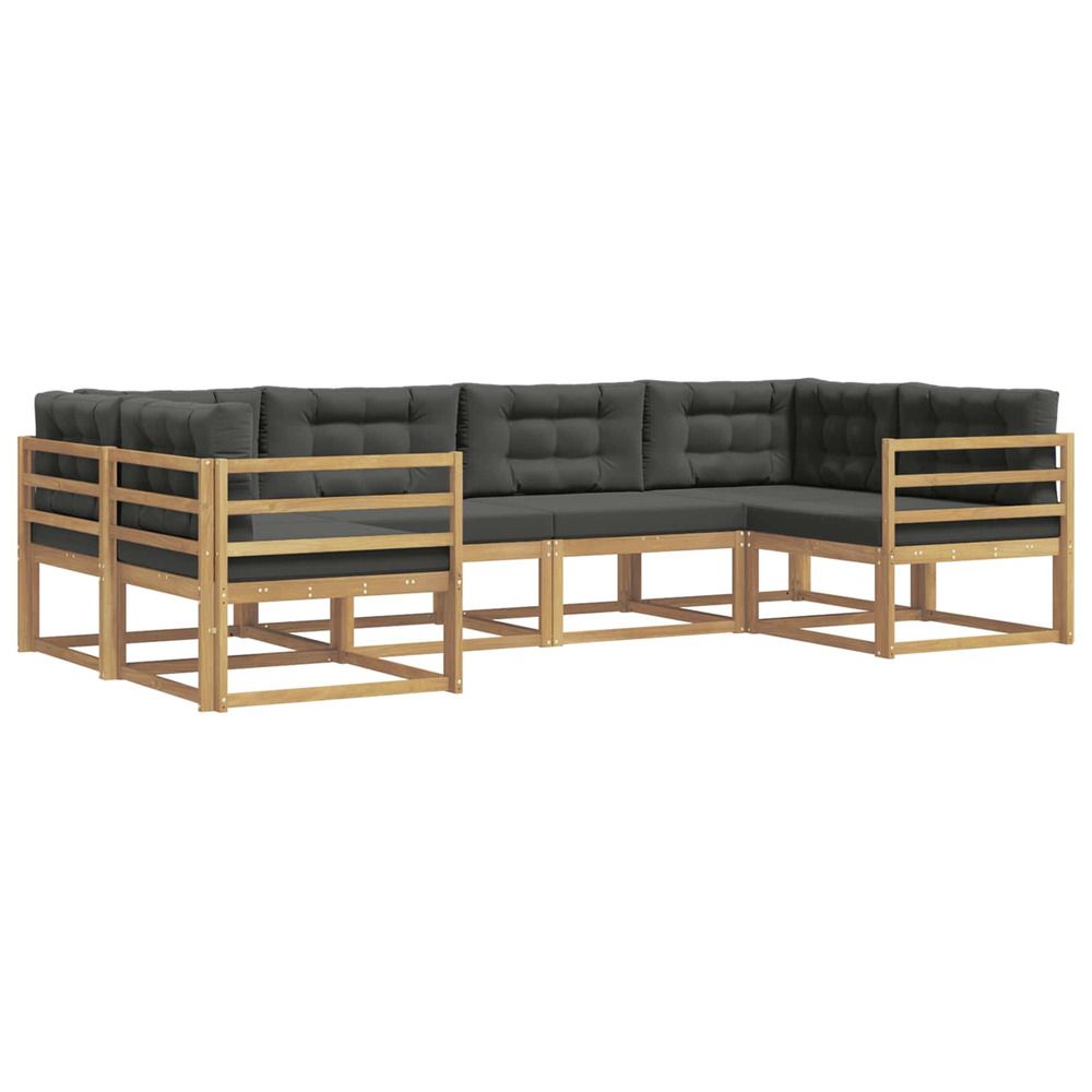 Ensemble de canapés d'extérieur 6 pc blanc et anthracite