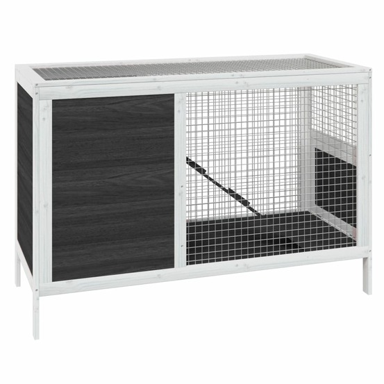 Clapier 103 x 44 x 69,5 cm bois de pin massif gris