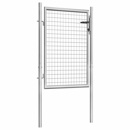 Portail de jardin en acier galvanisé 100x100 cm argenté