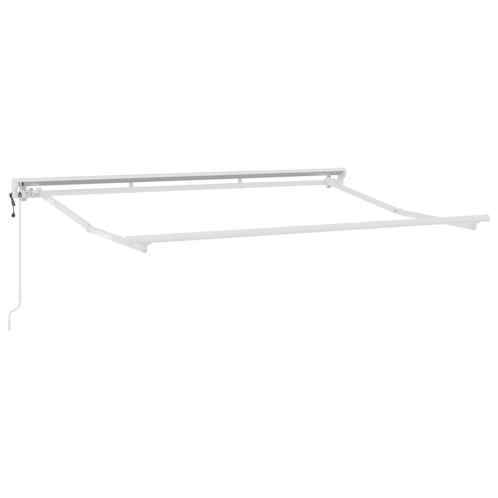 Cadre de store rétractable électrique blanc 3,5 x 2,5 m acier