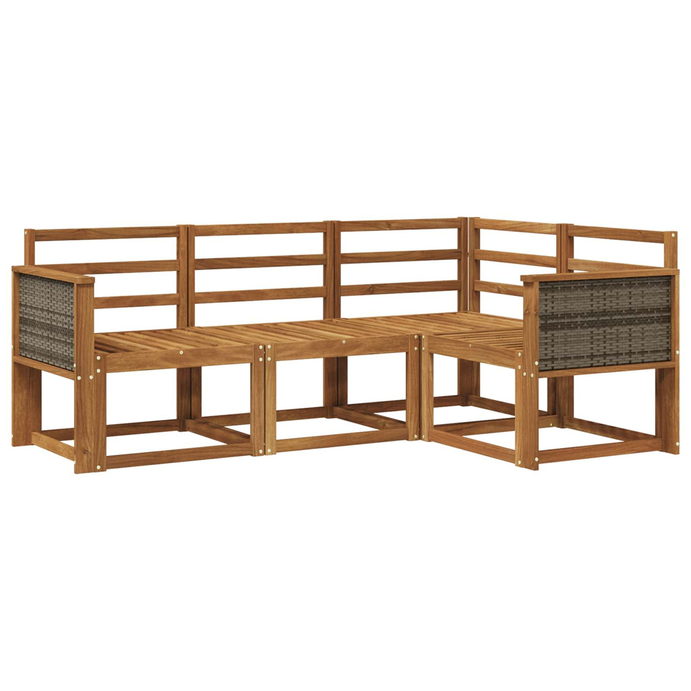 Ensemble de canapés d'extérieur 4 pcs naturel