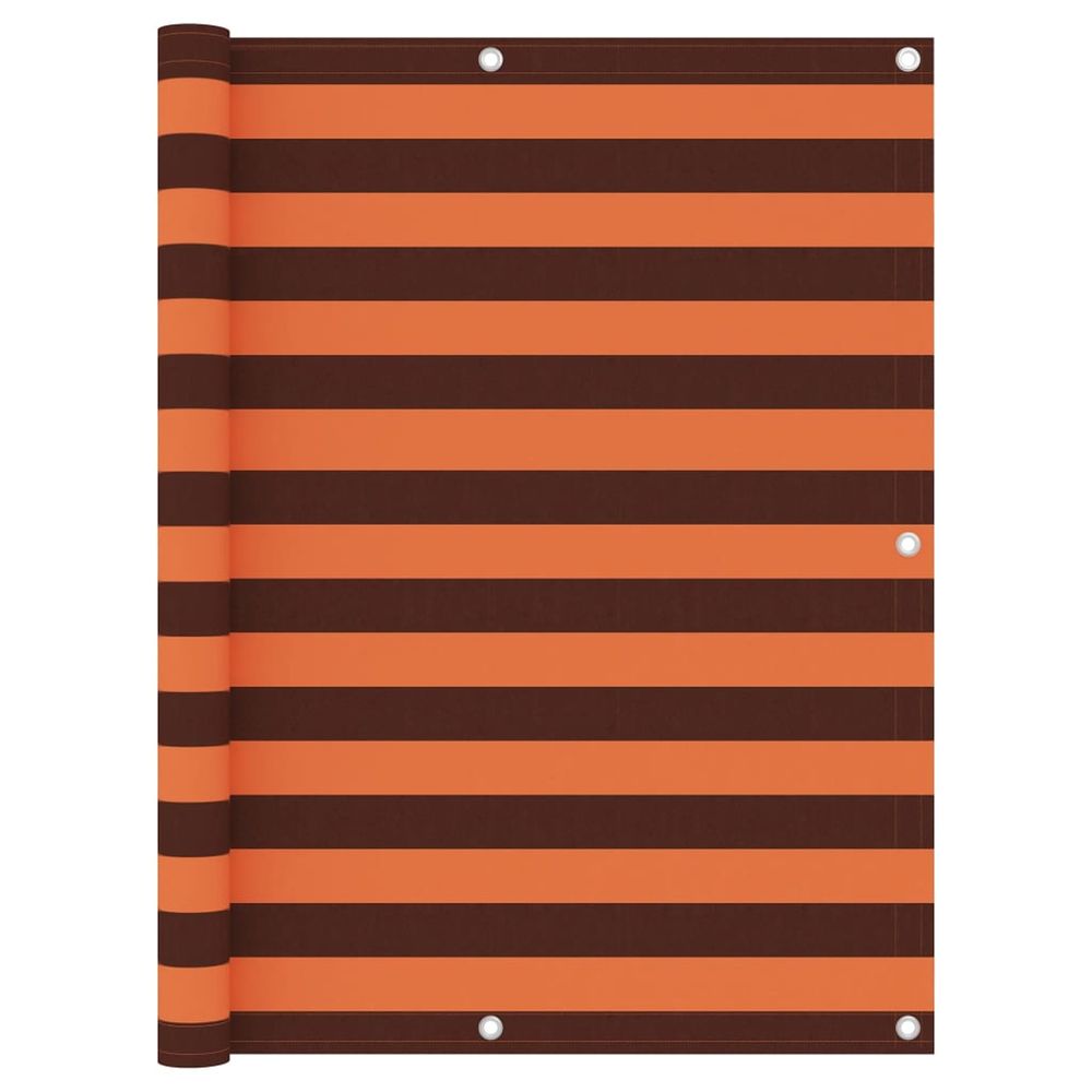 Écran de balcon orange et marron 120x500 cm tissu oxford