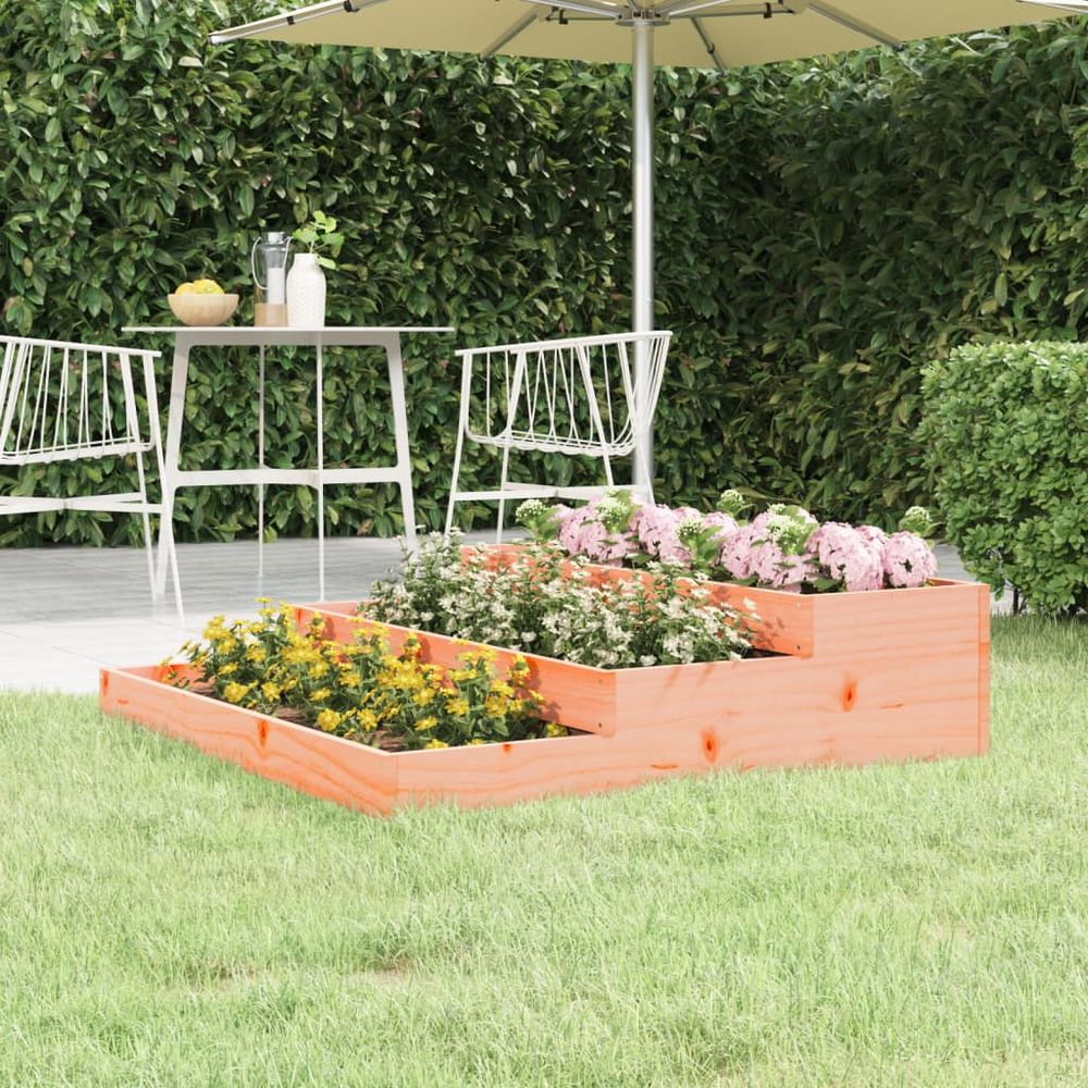 Carré potager surélevé bois de douglas 3 niveaux jardin 107 cm