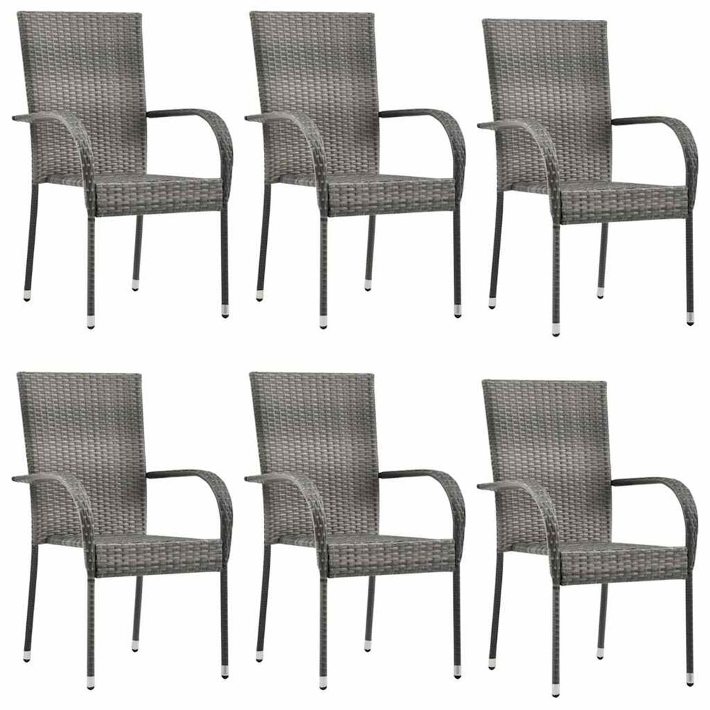 Chaises empilables d'extÃ©rieur 6 pcs