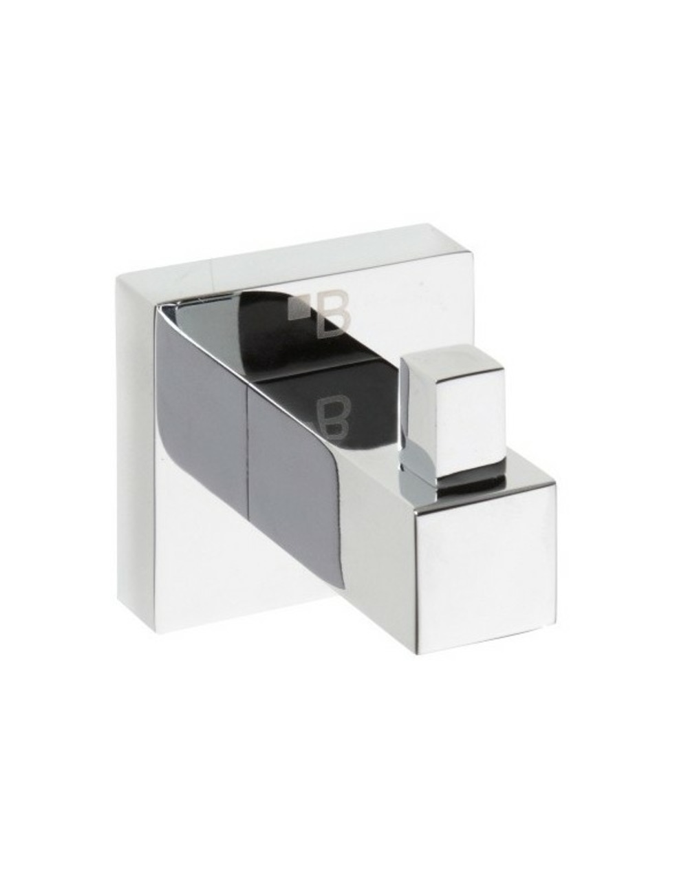 Lot de 2 patères carrées en laiton chromé beta 5,5 x5,5 x 5 cm
