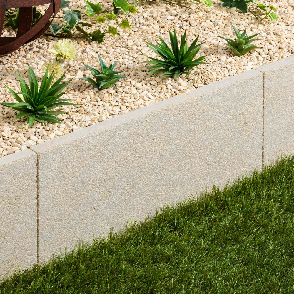 Bordure de jardin pierre de l'atlas beige 60x30x3 cm (à l'unité) - ro'ma nature