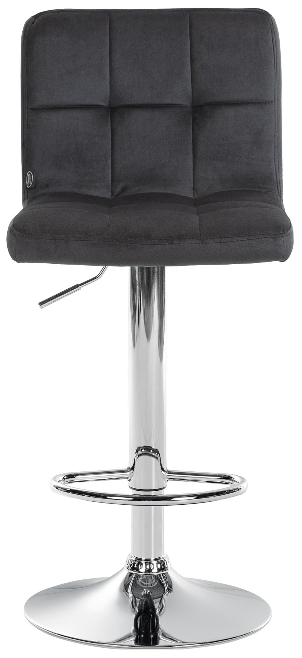 Tabouret de bar peru velours chrome